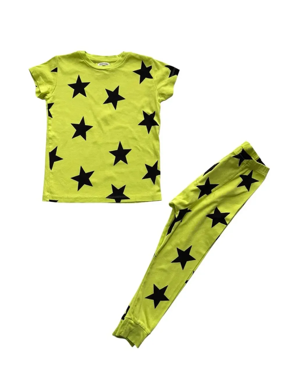 Nununu Neon Stars Short Sleeve Pajama Set Size 6-7y
